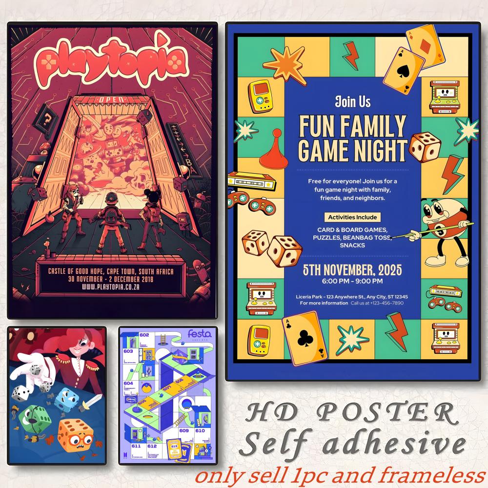 Board Game Cafe - Poster del Gioco da Tavolo Berlin